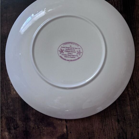 Rare Vintage WEDGWOOD Williams-Sonoma, Mayfair Christmas Eve, 9" Salad Plate - Picture 5 of 5